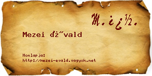 Mezei Évald névjegykártya
